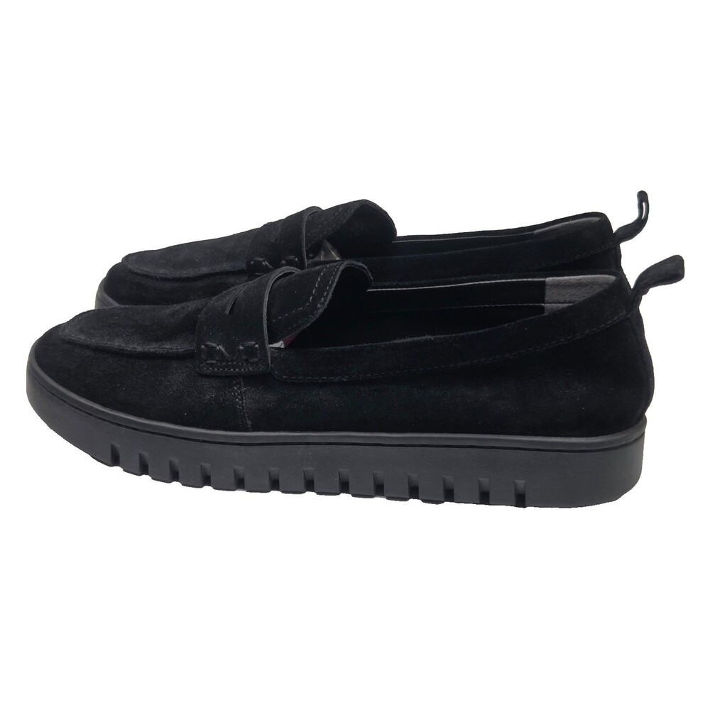 Vionic Uptown Suede Hybrid Loafers Shoes Size 9.5 Black Orthotic Arch Support
